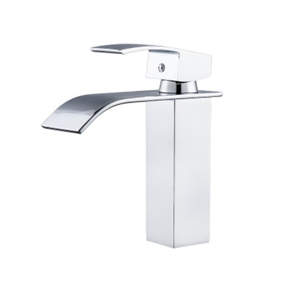 Öl Eingerieben Bronze Wasserfall-Wasserhahn – Einloch-Armatur Für Waschbecken, Mit Keramik-Kartusche