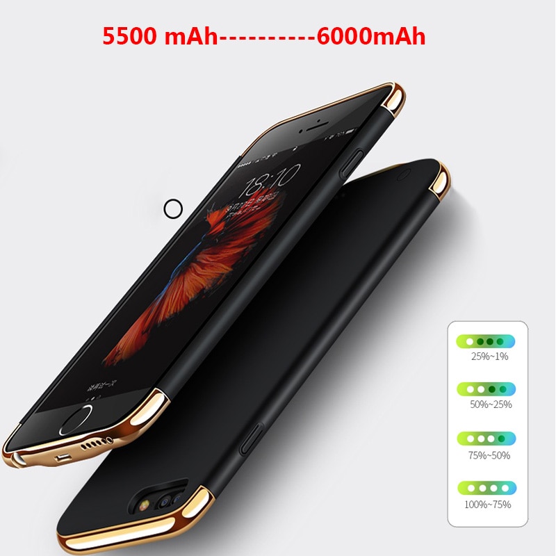 Ładowarka etui do iPhone 6 6S 7 8 7P 8P 11Pro 12Pro Max uniwersalna przenośna ładowarka banku mocy 5500mAh do 6000mAh