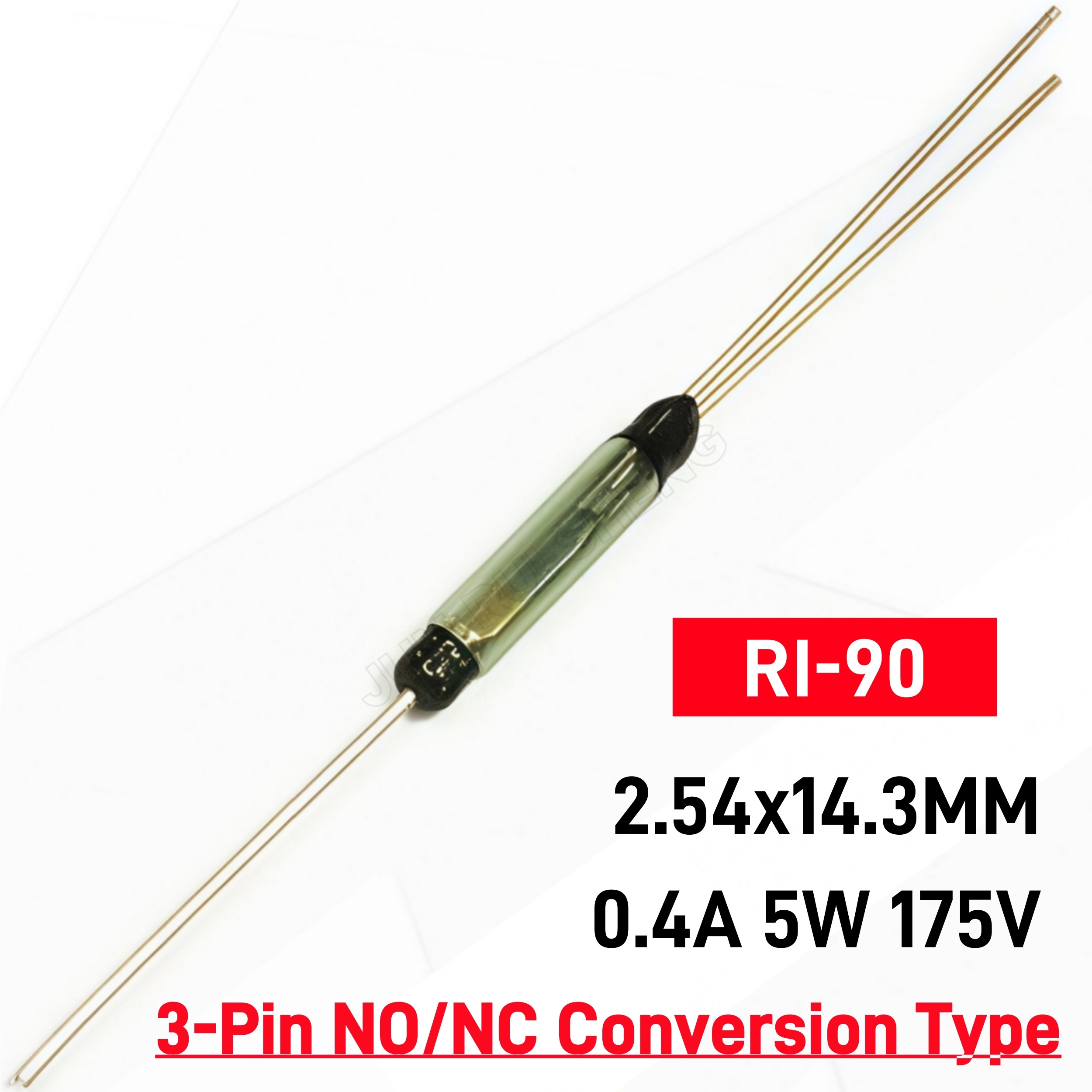 Reed Switch NO/NC SPDT MDRR-DT SMD MDSM-DT RI-90 ORT551 HYR1555 14M 3pin Normally Open/Closed Conversion Magnetic Contact Sensor: black