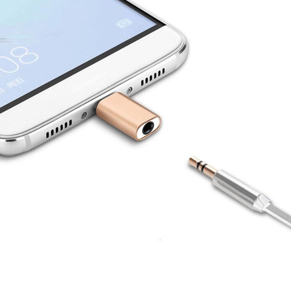 mini hodetelefonadapter hodesettkabel usb type-c  til 3.5mm jack spiltteromformer hann til famale hodetelefonkontakt til xiaomi