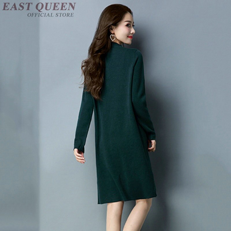 Sweater dress female winter warm knitted jumper dresses ladies autumns christmas long woman winter dress KK2006