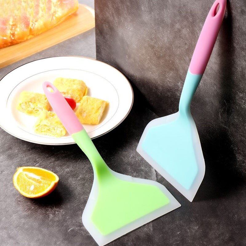 Rascador de cocina antiadherente, pala ancha de silicona, para carne, huevo, Pizza, espátulas, utensilios de cocina para el hogar