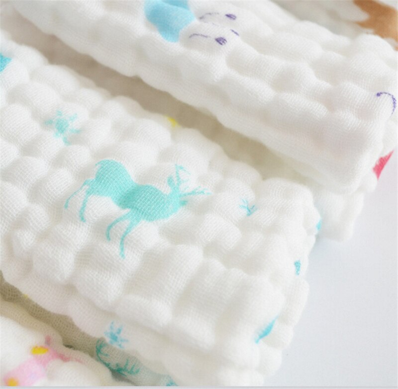 1Pcs 6 Lagen Baby Handdoek Wassen Doek Zakdoeken Baby Baby Voeden Speeksel Handdoeken Baby Cotton Gaas Muslin Gezicht Handdoek