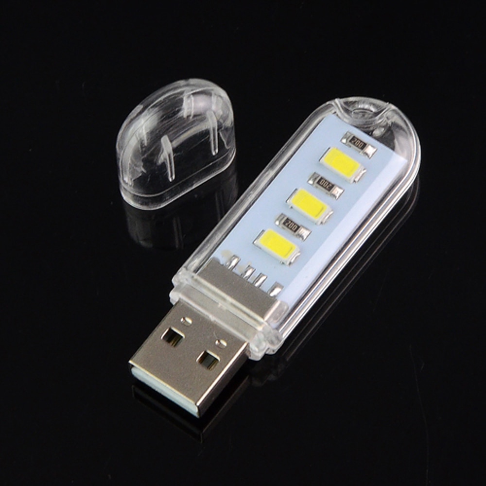 Mini USB LED Light SMD5730 3 Leds USB Book Lamp Reading Camping Lights Gadget Nightlight for Notebook Laptop Mobile Powerbank