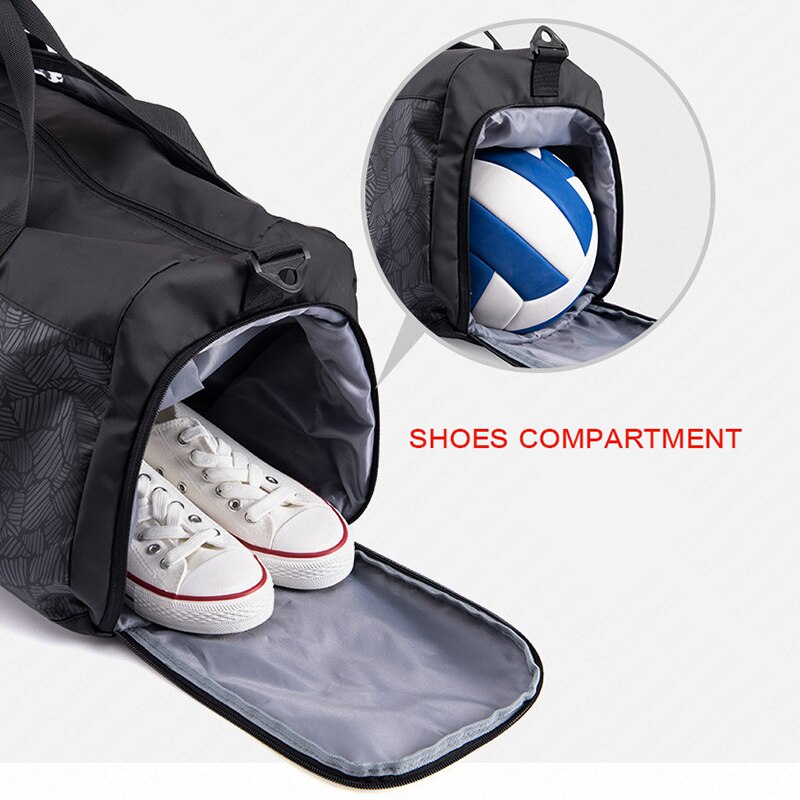 Sec Séparation Humide Sac De Sport avec Compartiment À Chaussures De Bain Sport Voyage Nuit Sacs avec bandoulière réglable amovible