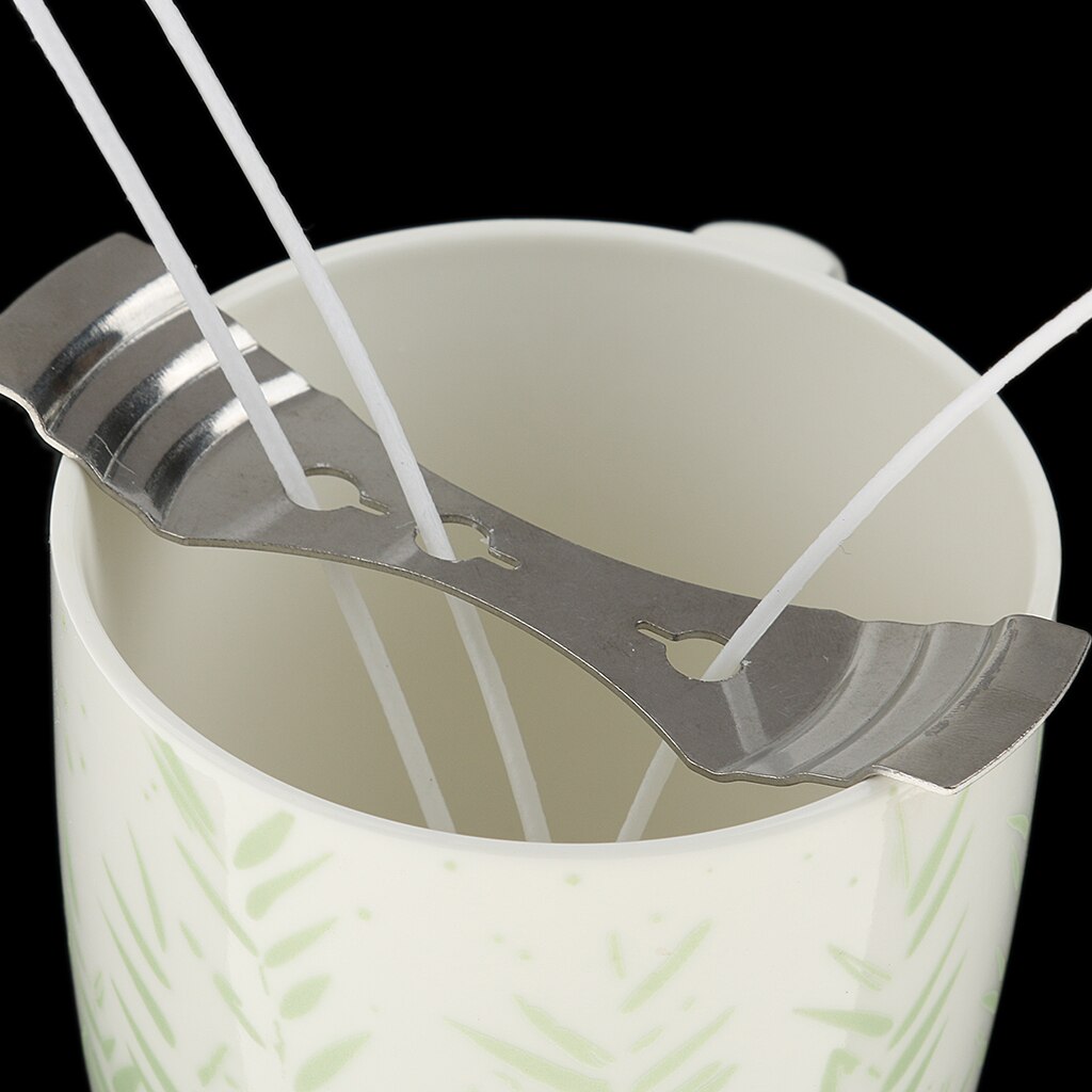 Pack de 5 velas con soporte para mechas de Metal mechas para velas soporte de dispositivo de centrado para vela de cena/vela de pilar/vela de vela, etc