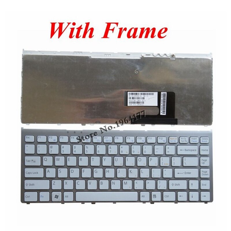 Us Keyboard Voor Sony Vaio VGN-FW Vgn Fw Serie Met Zilveren Laptop Toetsenbord