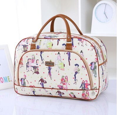 Chuwanglin Women Travel Bags Leather Large Capacity Waterproof Print Luggage Duffle Bag Casual Travelling Weekend Bags 3091450: 5