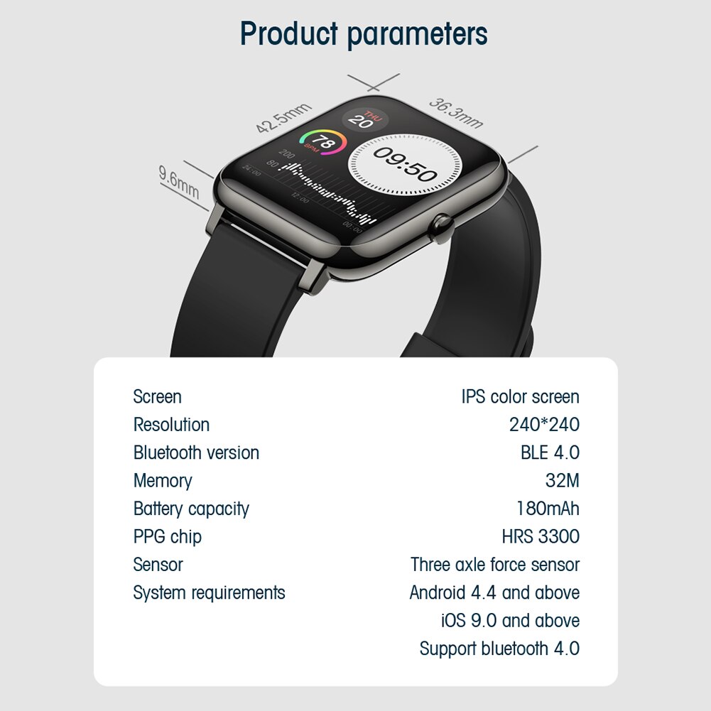 Tracker Blood Oxygen Measurement Inquiry Smart Band Bracelet Body Temperature ECG Heart Rate Monitor Fitness