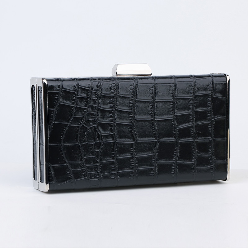 Crocodile Women Chain Messenger Bag Classic Serpentine Day Clutch Bag Black PU Leather Envelope Praty Evening Bags Walle