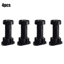 4 Pcs Adjustable Kitchen Cabinet Plinth Feet Furniture Plinth Legs 4 Clips Adjustable Furniture Feet PVC Coffee Cone Chair Feet