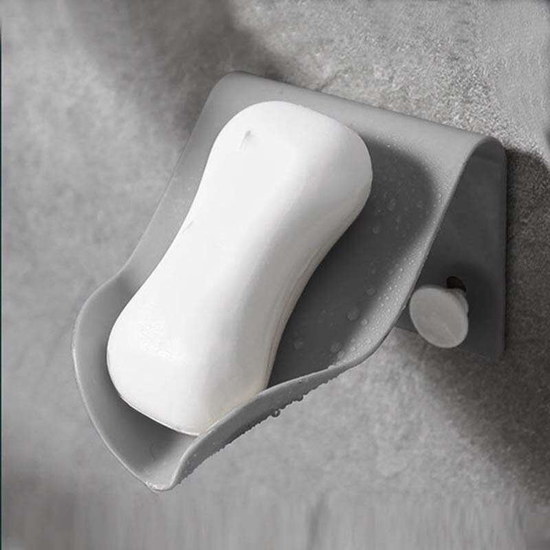 1Pc Zeephouder Badkamer Douche Zeepbakje Douche Platen Zeep Opbergdoos Met Afvoer Wandmontage Zelfklevende Plastic bad Tool