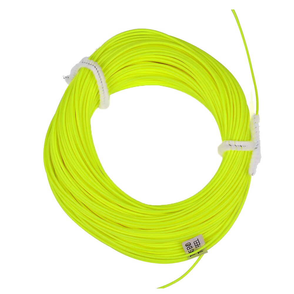 30.5m Weight Forward Fly Line Floating Fly Fishing Line With Welded Loop Multi Color Number 2.0 Line: Yellow