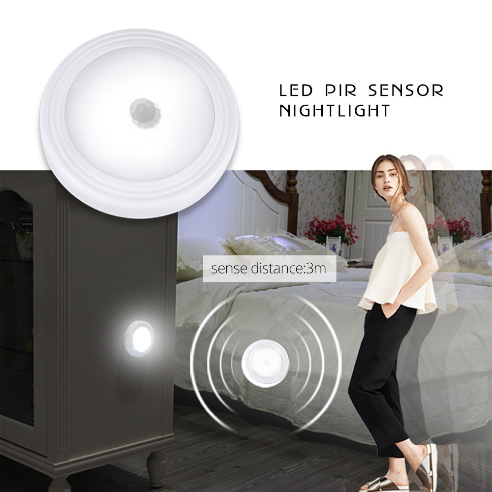 Led kroppsrörelsesensor nödljus batteridriven magnetisk dubbel induktion kök inomhus sovrum vägg trådlös nattlampa