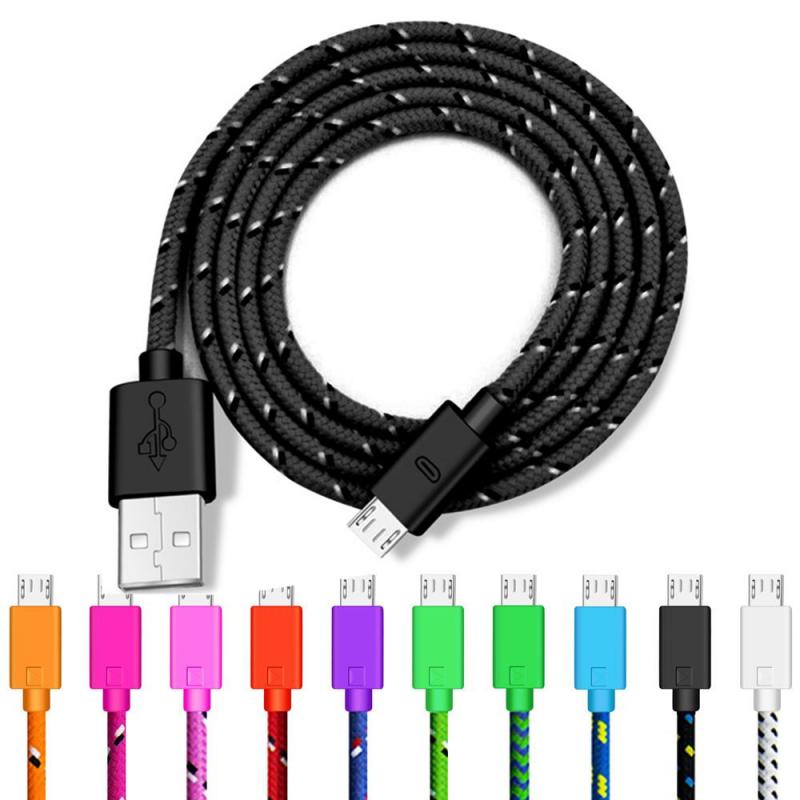 Bunte Nylon USB Schnelle Ladung Ladekabel Und Daten Synchronisation Standard Ausführung Kabel Für Android Samsung Galaxis
