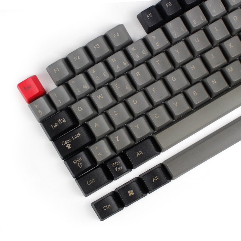 top printed pbt keycaps Nordic layout iso oem profile for usb gaming mechanical keyboard