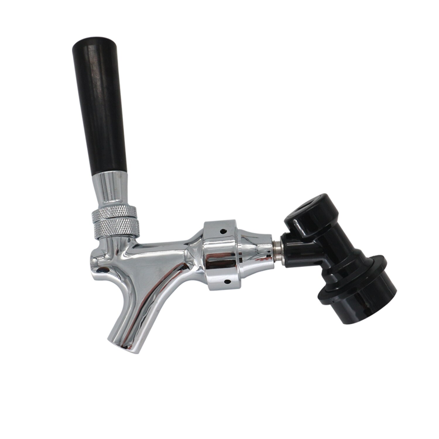 Homebrew Beer Tap Polished Chrome Draft Beer Faucet - Keg Tap Kegerator Spout With Ball Lock Quick Disconnect Kit
