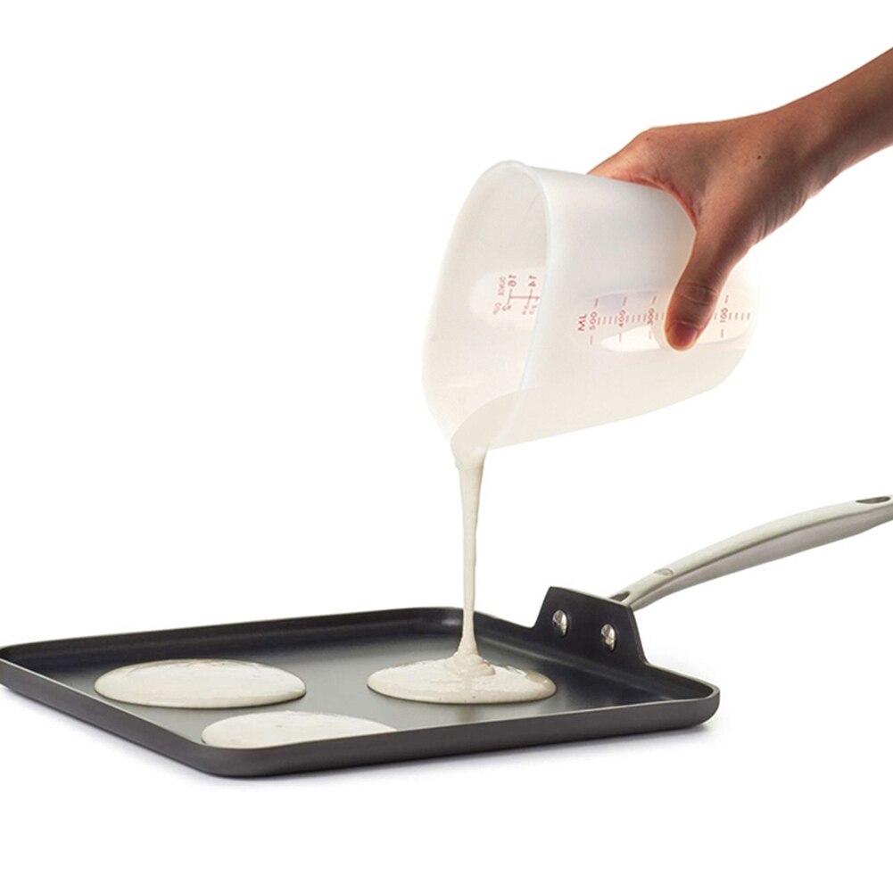 500Ml Silicone Measuring Cup Flexible Chocolate Butter Flour Measuring Cups Kitchen Measuring Cup Beaker Baking