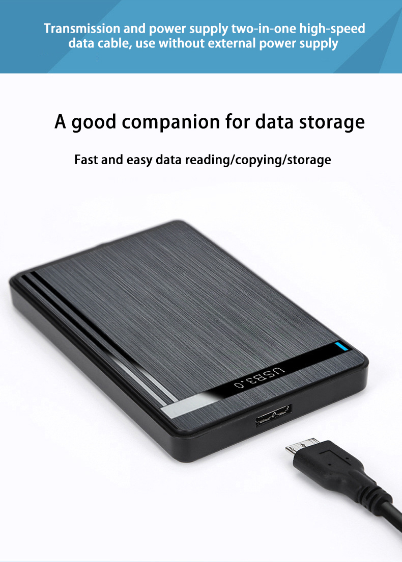 2,5-Zoll-SATA-zu-USB-3.0-HDD-Gehäuse, mobile Festplattenhüllen für SSD, externer Speicher, HDD-Box, Plug-and-Play