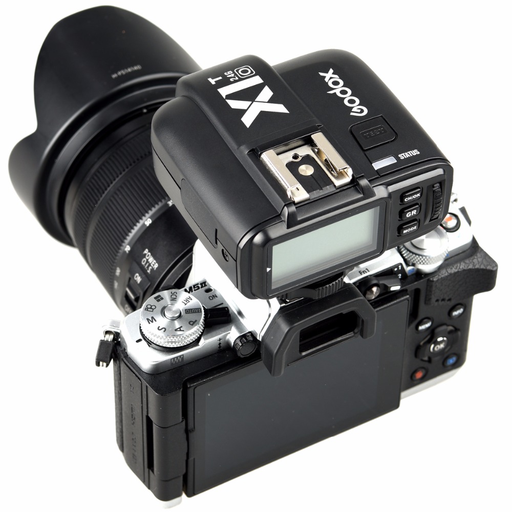 Godox  x1t- o ttl strobe trigger 1/8000s hss 32 kanaler 2.4g trådløs lcd flash trigger sender til olympus panasonic  gh5 gh4