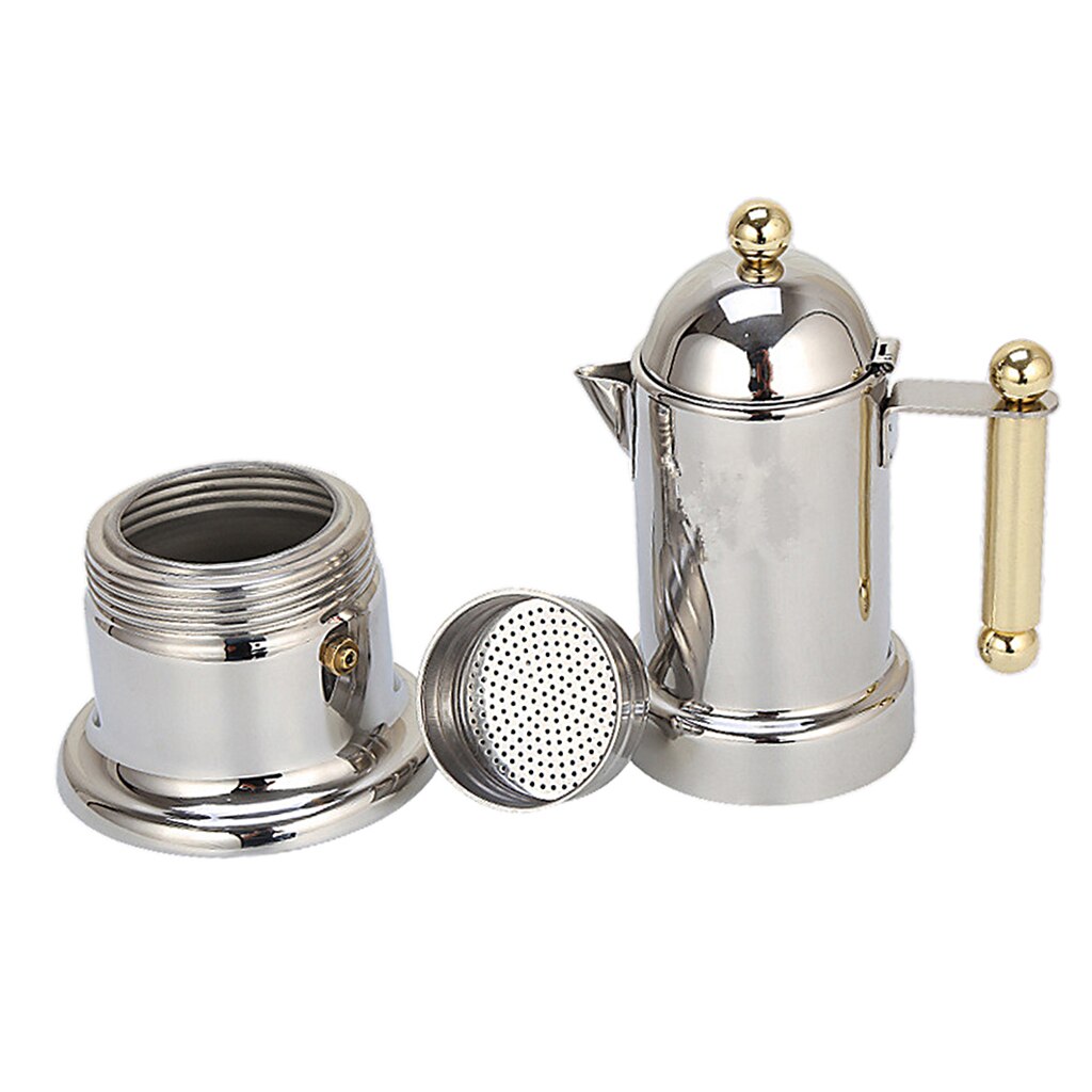 Metal Espresso Moka Coffee Maker Percolator Stove Top Pot For Home Friends
