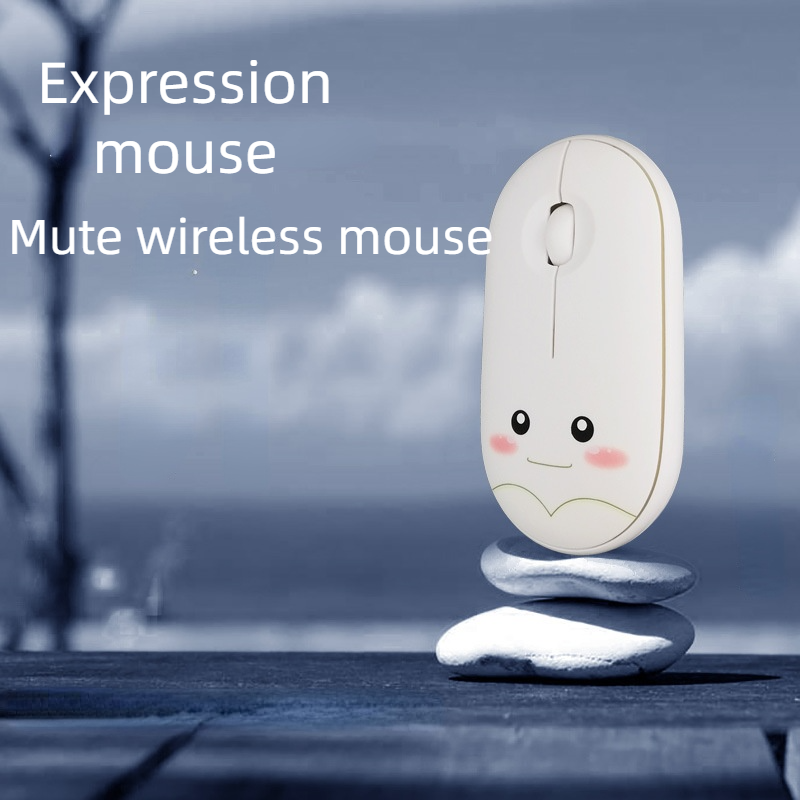 M106 wireless mouse cute cartoon mute 1200DPI Bluetooth wireless mouse USB charging 2.4G mouse suitable for office laptop