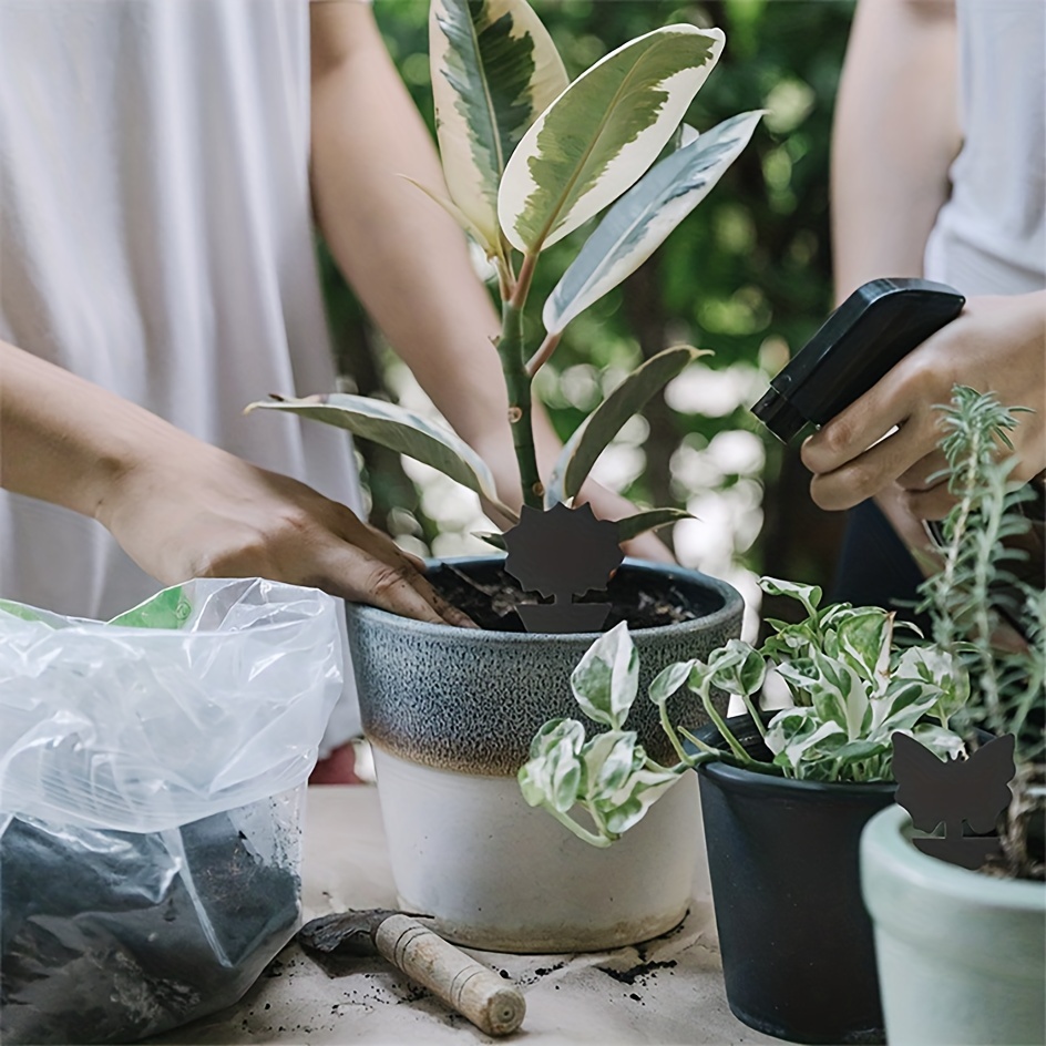 Trampa para moscas adhesiva negra, trampas para insectos, atrapamoscas de doble cara, Control de plagas de plantas, pegamento fuerte para afidas y mosquitos, 12/24 Uds.