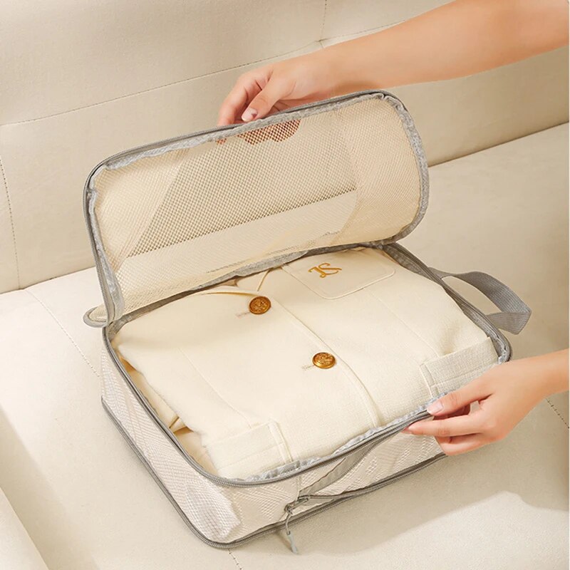Bolsa de almacenamiento de viaje, cubos de embalaje comprimibles, Maleta de viaje, organizador de equipaje, bolsa de mano impermeable plegable