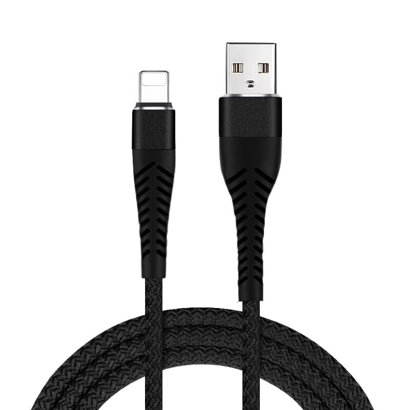 1m 2m 3m Herkunft USB Daten synchronisieren Ladegerät Kabel für iPhone X XS XR 11 Profi Max 5 5s 6 6S 7 8 Plus Schnelle Ladung Telefon Langes Kabel: Schwarz / 0.2m