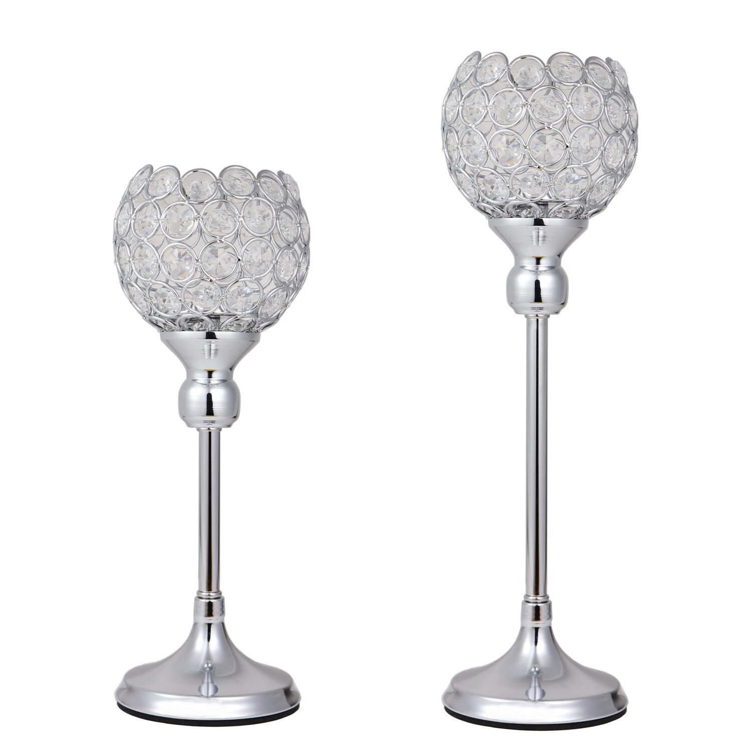 Candelabro de cristal para mesa de comedor, candelabros de Metal para decoración de bodas, Navidad y Halloween, 1 unidad