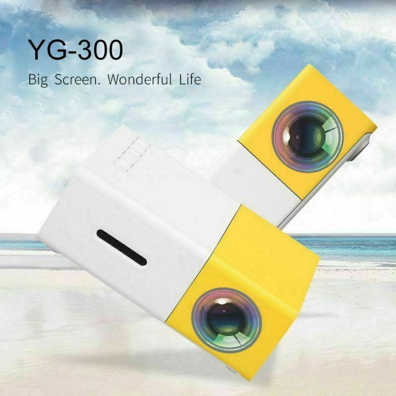 Bærbar miniprojektor  yg300 3d hd led hjemmebiograf biograf 1080p av usb hdmi 4k biograf video film