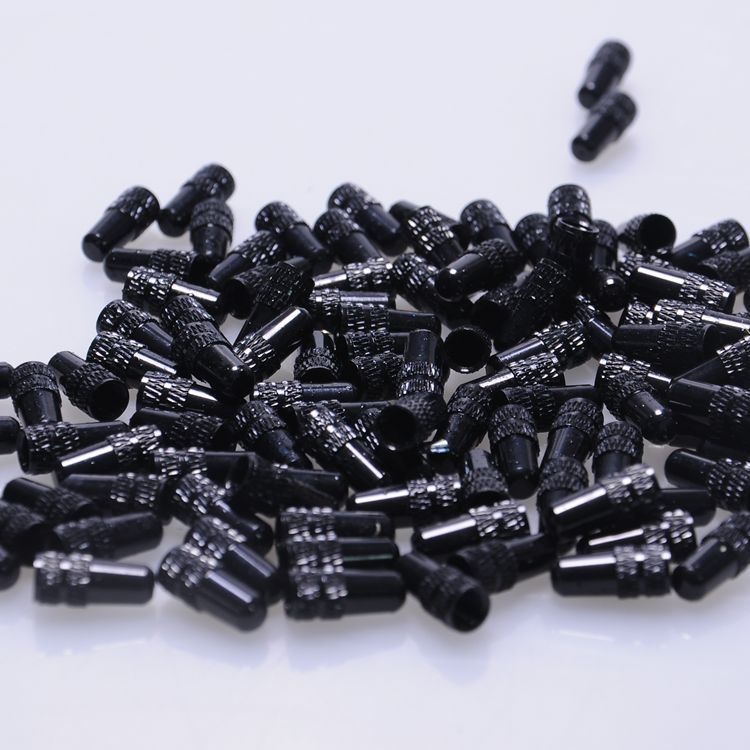 5 uds. Llanta de rueda para bicicleta, tapas de válvula de aire, cubierta antipolvo, accesorio para bicicleta de Camping, ciclismo, válvula de bicicleta al aire libre: Negro