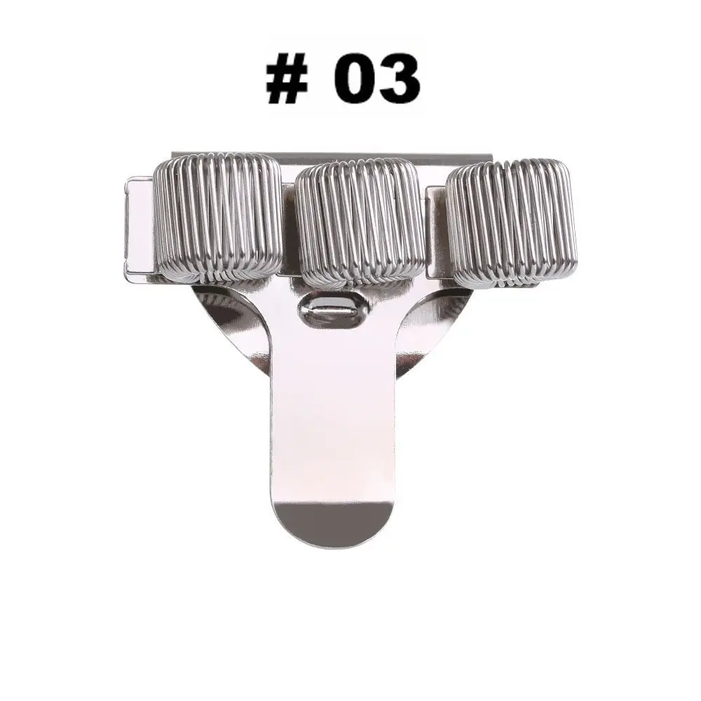 Porte-stylo à ressort en métal avec clip de poche, simple, double, triple trou, portable, médecins, infirmière, uniforme, fournitures de bureau, 1 pièce: Grey