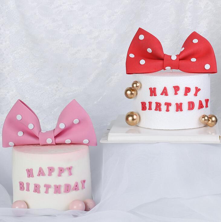 Gâteau Topper nœud-noeud gâteau décoration fête d'anniversaire fille bébé douche décor belle Rosette fille décor
