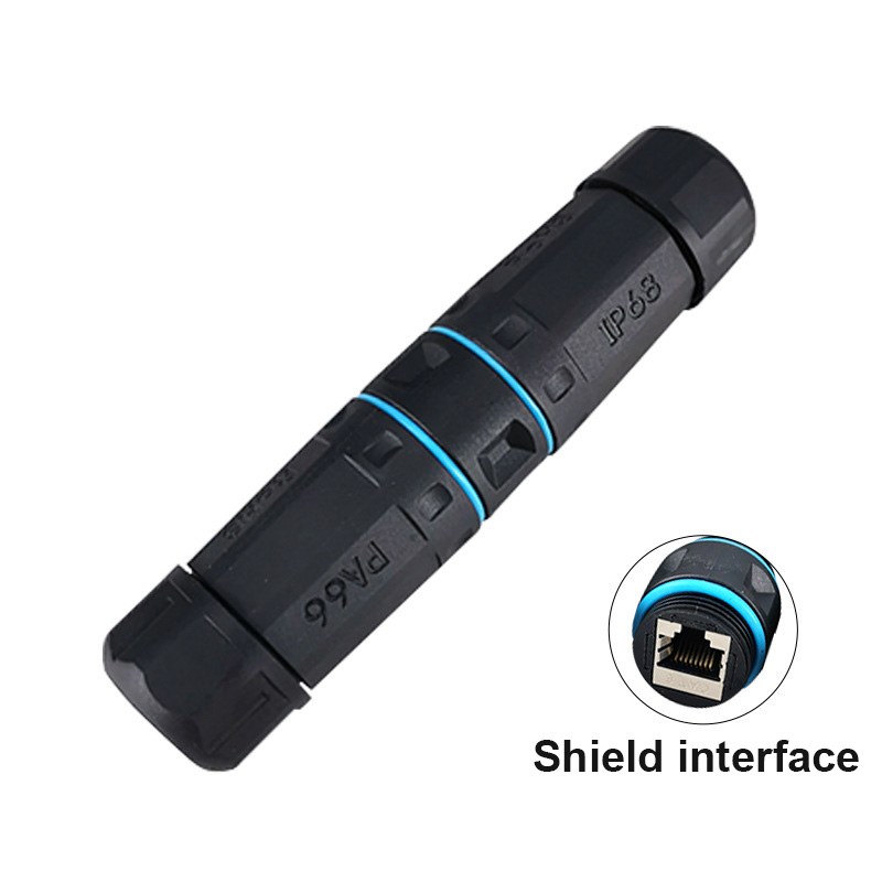 Shield RJ45 Connector Female To Female Outdoor IP68 Waterproof Port Network LAN Splitter Transfer Head Adapter Coupler CAT5 CAT6: Default Title