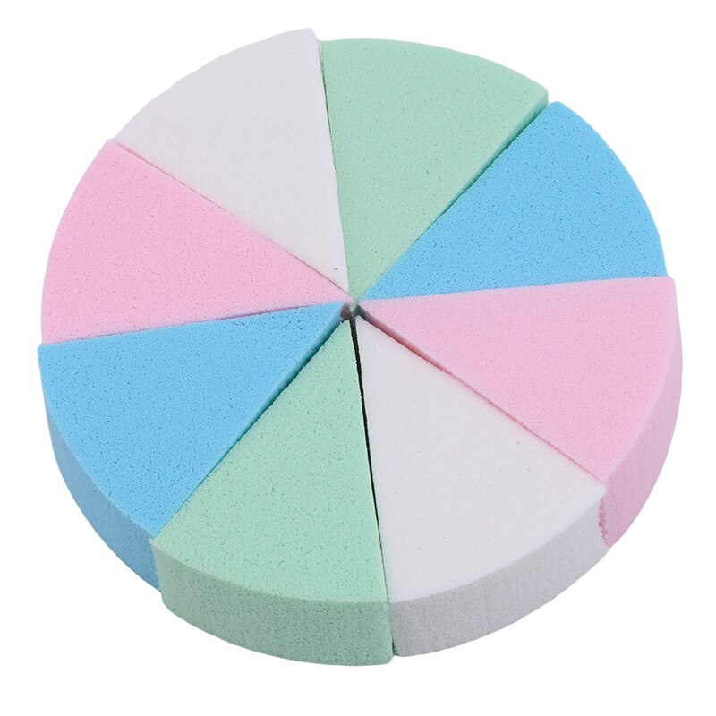8Pcs / Set Shaped Puff Candy Color Soft Magic Cleaning Pad Heigh Cosmetic Cleansing Sponge Wash Makeup Tools