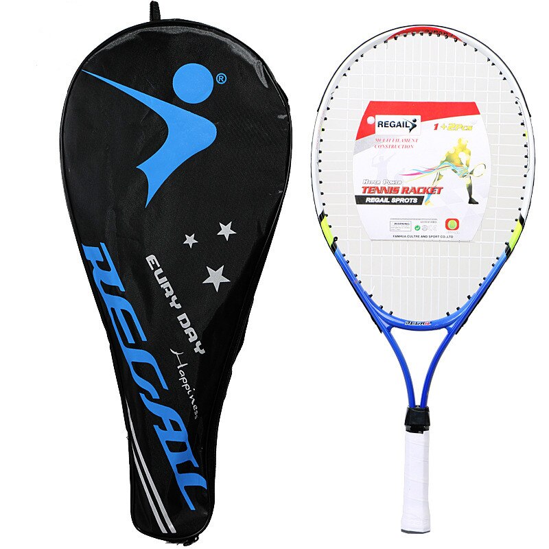 Raqueta de tenis de aleación de aluminio para niños, bate de tenis pequeño para jóvenes, entrenamiento para principiantes, 58,5x26cm