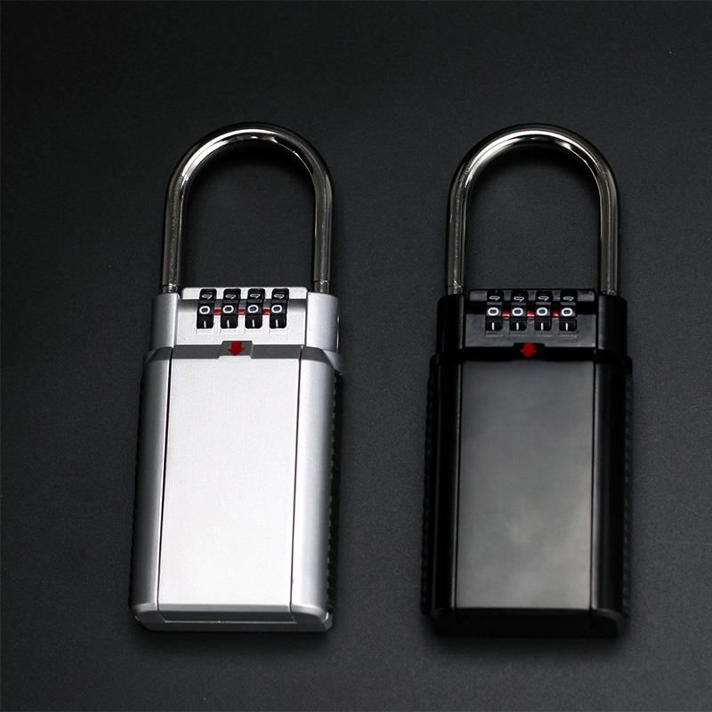 Storage Lock Box, 4-Digit Combination Lock Box, Wall Mounted Lock Box, Resettable Code