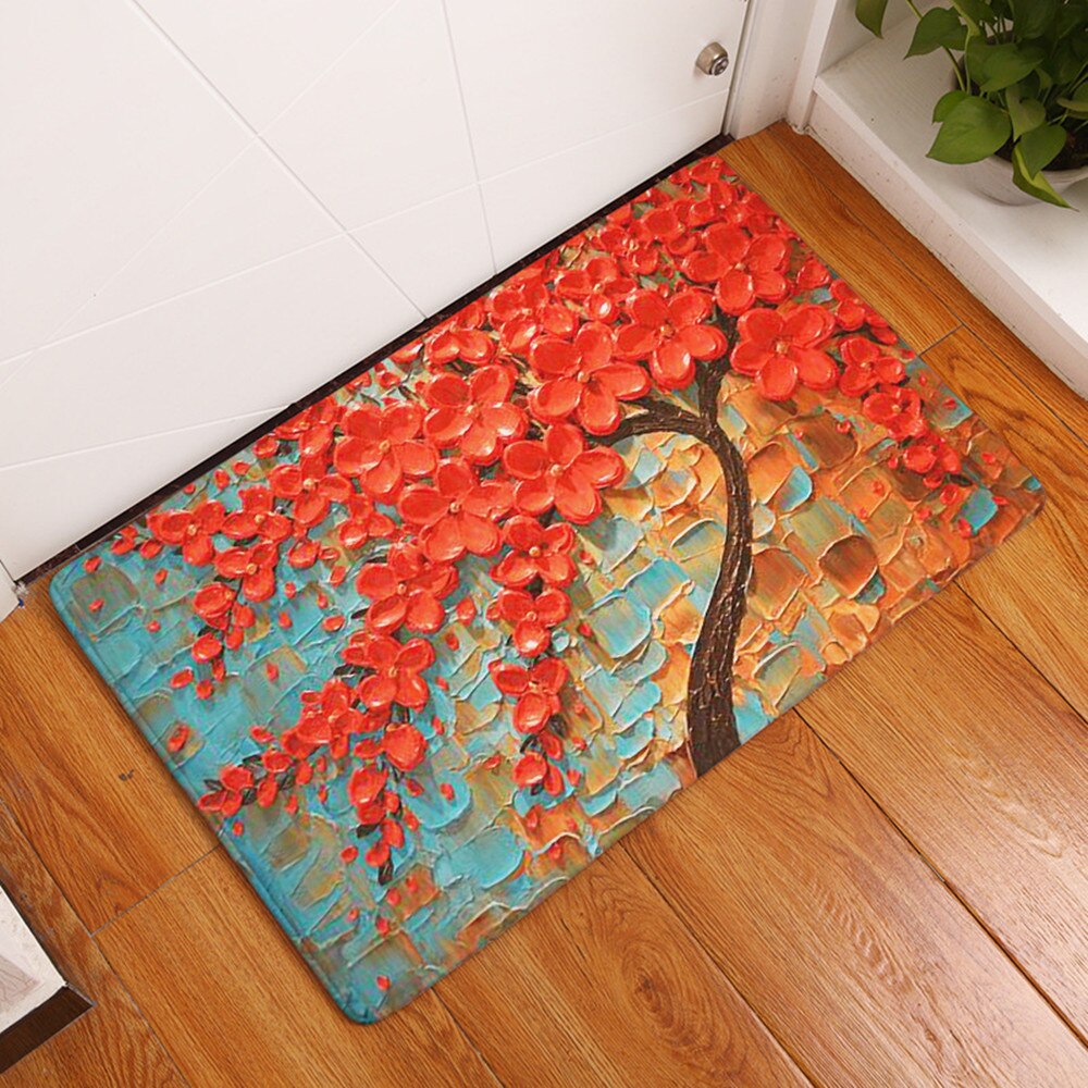 40x60 cm tapis mur Art abstrait moderne peinture à l'huile cuisine tapis paillassons caoutchouc tapis de sol anti-dérapant Tapete pour salon: A