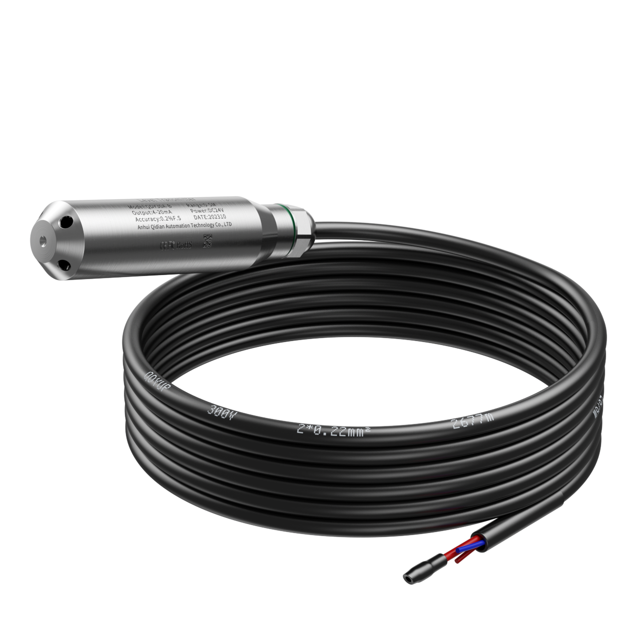 Water Level Sensor 5M 8M 10M Range 304 Stainless Steel Probe hydrostatic level sensor 4-20mA 0-10V RS485 Output