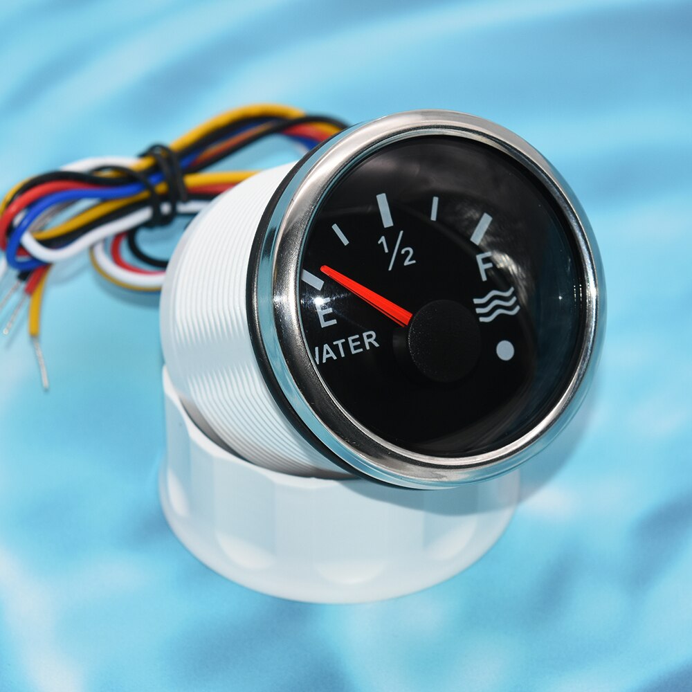 52mm Water Level Gauge with Warning Light For Water Level Sensor 100MM 125MM 150MM 200MM 300MM 400MM 0-190ohm Water Sender Unit