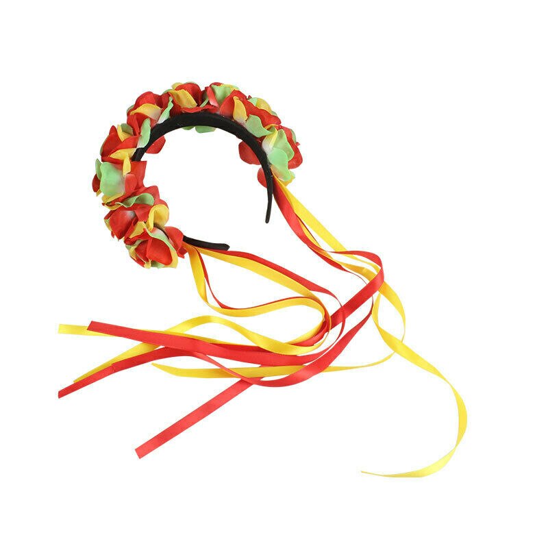 De dødes dag jul rose sort slør med blomster dame fancy dress halloween bryllup død brud pandebånd kostume hovedbeklædning