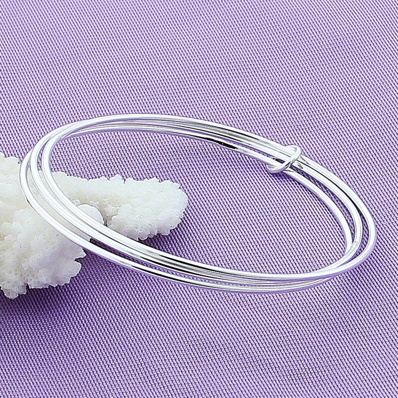 Pulseira de berloques multi círculo prata 925 para mulheres e homens joias de prata