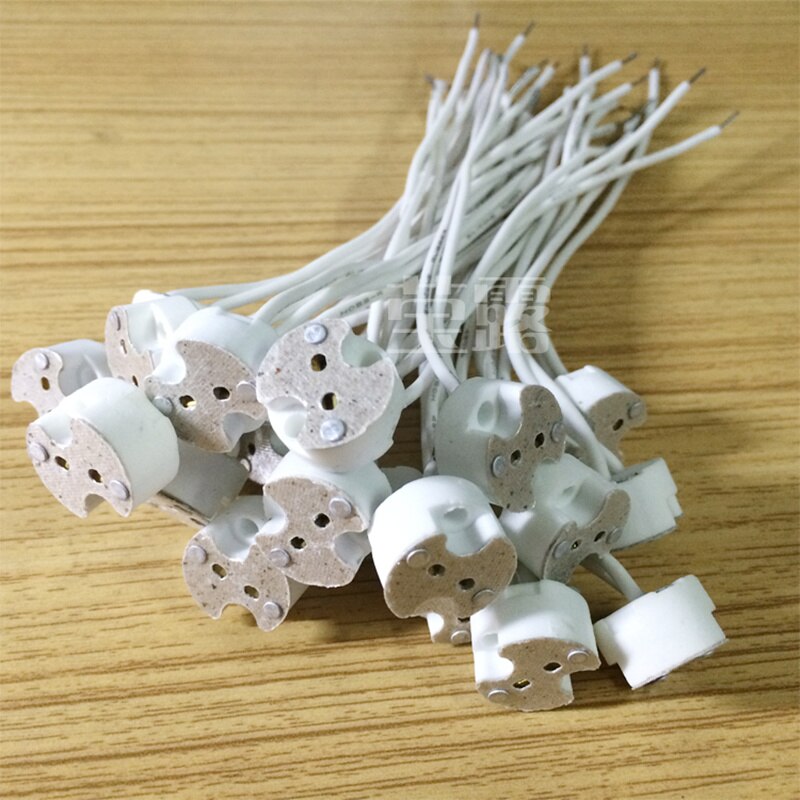 5Pcs Led Lamp Socket Houder Base Halogeen Met Wire Miniatuur Bi-Pin Base, Gu5.3 Mr16, mr11 GU10 G9 G4 Base Socket