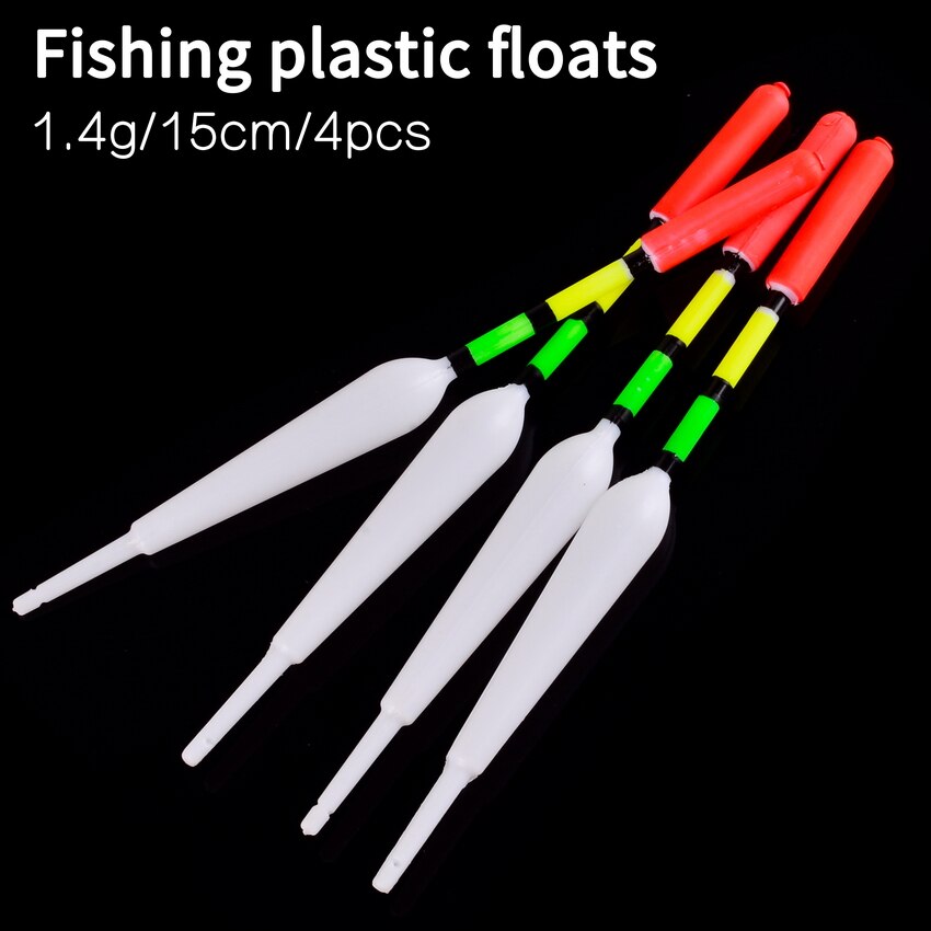Boya Vertical de pesca marina, flotadores de tamaño surtido para la mayoría de los tipos de pesca con gomas de fijación, Señuelos de Pesca, 1 Juego (15 Uds.)