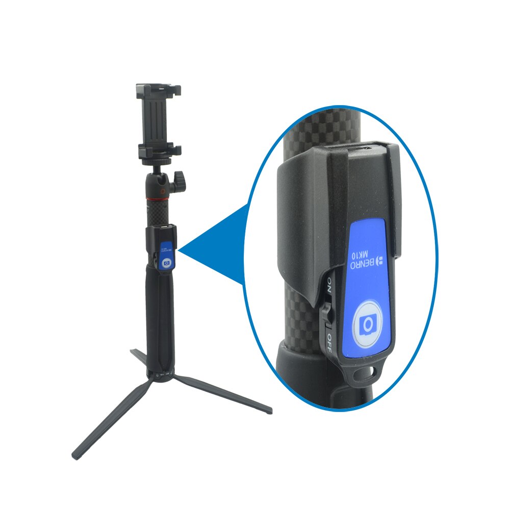 Benro MK10 Afstandsbediening Voor Statief Monopod Selfie Stok Draadloze Bluetooth Afstandsbediening Oplaadbare