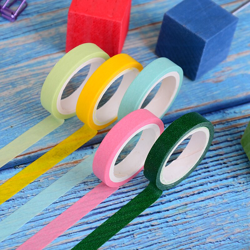 10 Stks/doos Regenboog Kleur Plakband Masking Sticky Diy Scrapbooking Decoratie Tape Zmonh Sticker Papier