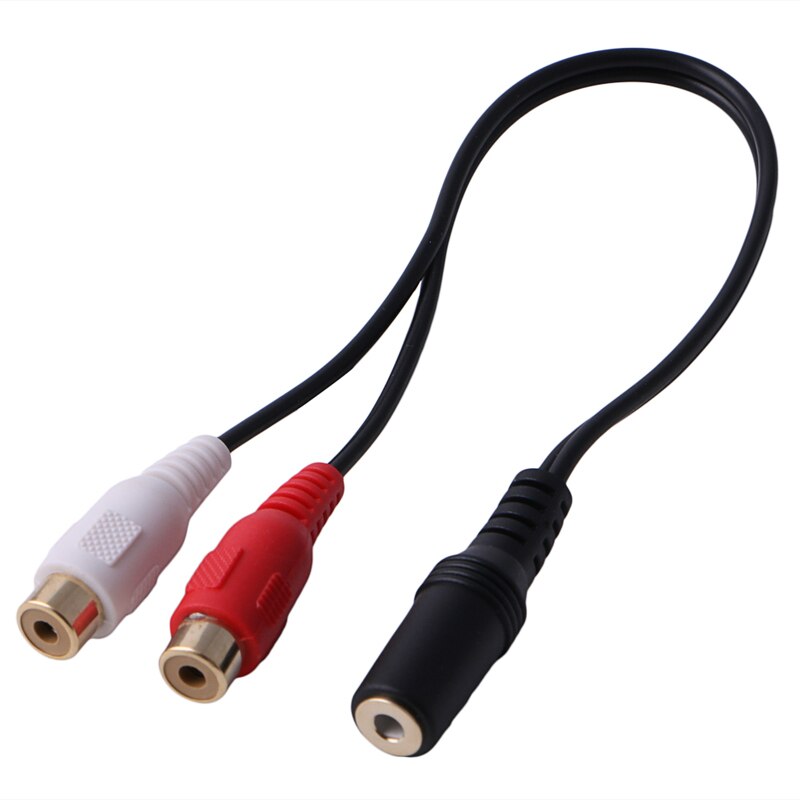 1 PC 3.5mm Stereo Female Naar 2 RCA Female Jack Audio Y Adapter Splitter Cable Cord