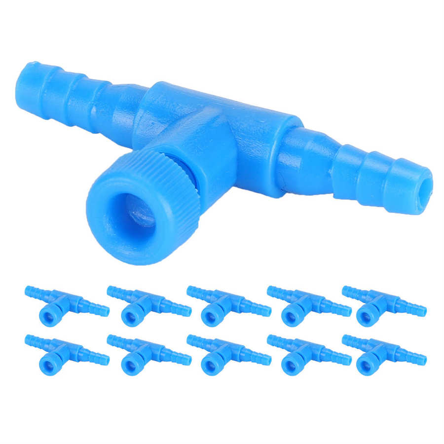 10 stuks/set aquarium luchtklep aquarium t-stuk 3- weg pomp luchtslang luchtvolume regelklep voor 0.2in slangen