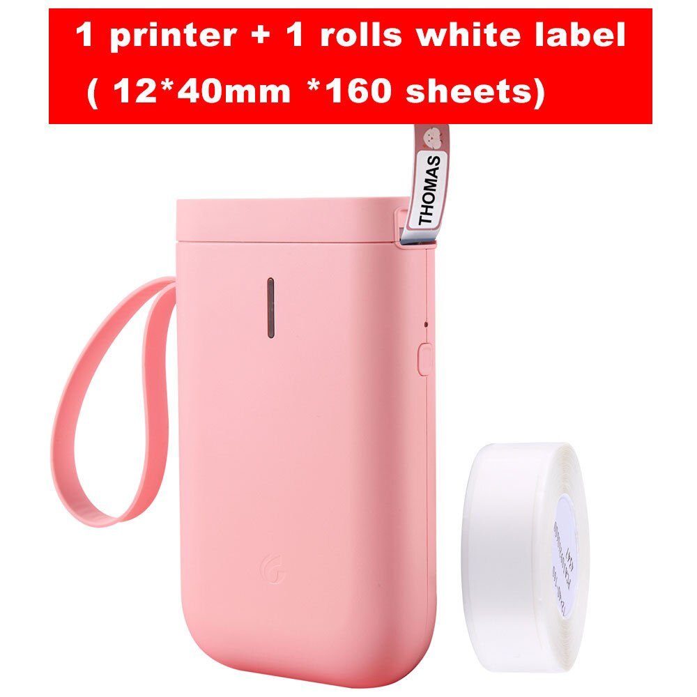 Niimbot D11 Draadloze Label Printer Draagbare Bt Thermische Label Printer Thuisgebruik Kantoor Snelle Afdrukken Printer: Pink Package A
